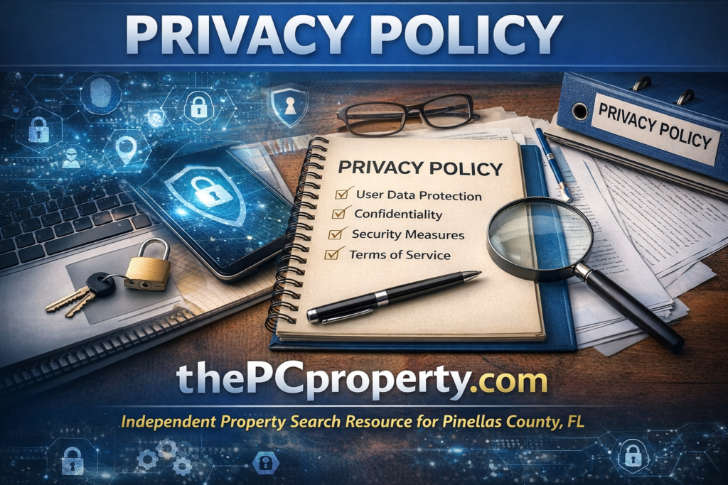 Official privacy policy and data security notice for Pinellas County Property Appraiser tools.
